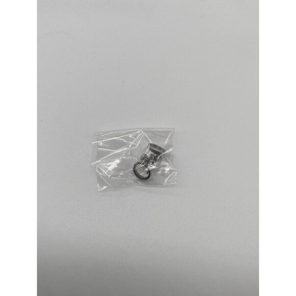 Simple Hollow Circle CZ Paving Stud Earrings For Women In Silver Alloy - Picture 2 of 6